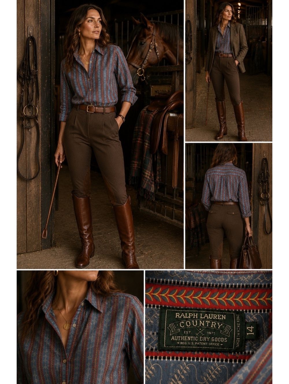 Rare Ralph Lauren Country Women’s Archive Americana Heritage Blouse Collectible